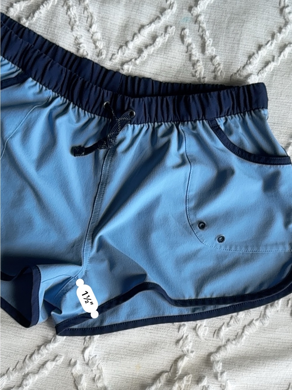 Vintage Y2K Patagonia Women’s Surf / Swim Shorts – Powder Blue & Navy – L - Picture 12 of 12